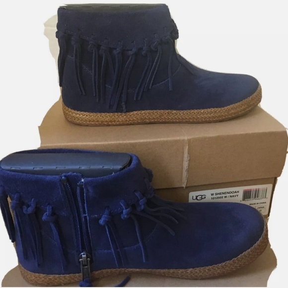 UGG Australia Shenendoah Fringe Ankle Boots Size 7.5 - Picture 3 of 14